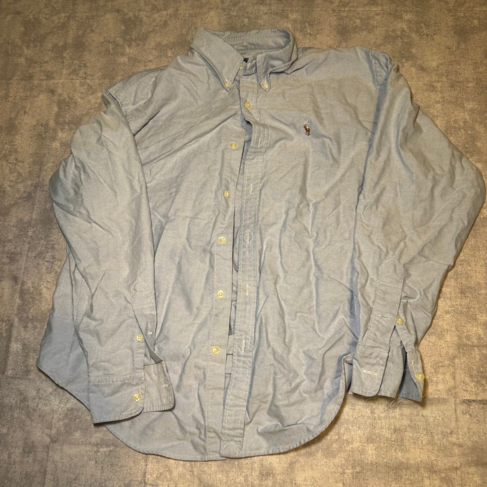 Ralph Lauren Sport Light Blue Oxford Button Down Shirt Size 14 Cotton L/S